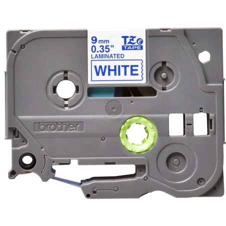 Brother Tape Blue on White 9mm