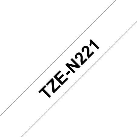Brother TZe-N221 Black on White - Labelbånd