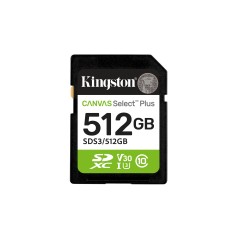 Kingston 512GB SDXC Canvas Select Plus hukommelseskort