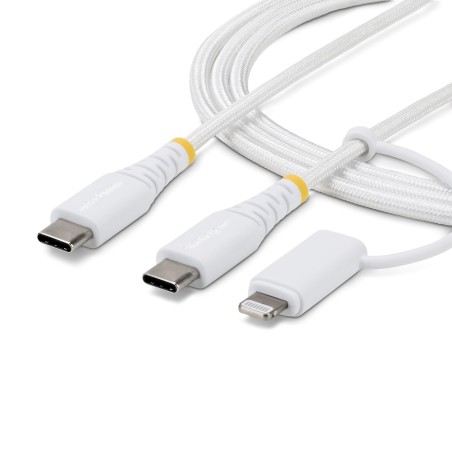 StarTechcom 2M 6Ft 2-In-1 Rugged USB-C kabel