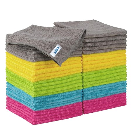 MR.SIGA Mikrofiberrengøringsklude 50-pak – 30×30 cm, Flerfarvet, Universalrengøring