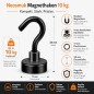 Neosmuk Magnetisk Krog 10 kg – Neodym, Rustfri til Camping & Værksted