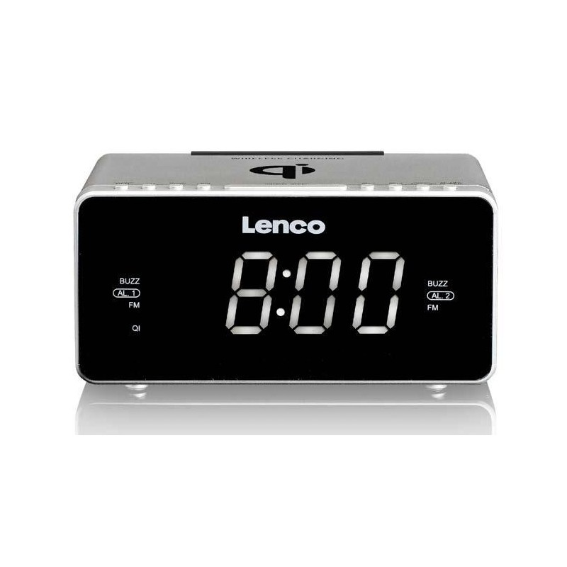 Lenco Cr-550 Clock Digital Silver