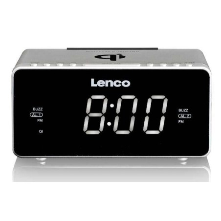 Lenco Cr-550 Clock Digital Silver