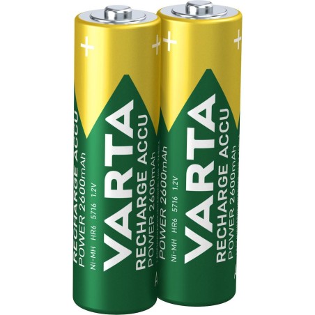 Varta 1x2 Pro NiMH 2500 mAh AA - Kraftfulde og Langtidsholdbare Batterier 05716101402