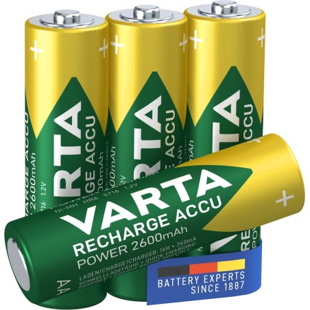 Varta 1x4 Pro NiMH 2600 mAh AA Batterier - Høj Kapacitet og Langvarig Ydeevne | Varenummer: 05716101404
