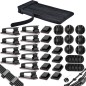 Cable Management Kit 100 Pieces – Velcro Ties & Cable Clips
