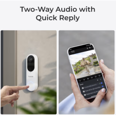 Reolink Video Doorbell 2K 4MP Hvid – Smart dørklokke med kamera