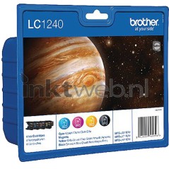 Brother LC 1240 Value-Pack Blæk - Sort, Gul, Cyan & Magenta - 600 Sider - Høj Kvalitet & Holdbarhed