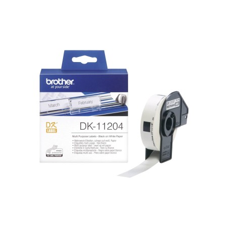 Brother DK-11204 Etiketter til flere formål - 17 x 54 mm - 400 etiketter til effektiv mærkning og organisering