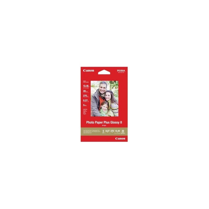 Canon Glossy II PP-201 Fotopapir 130 x 180 mm 20ark 2311B018 Canon Glossy II PP-201 Fotopapir 130 x 180 mm 20ark 2311B018