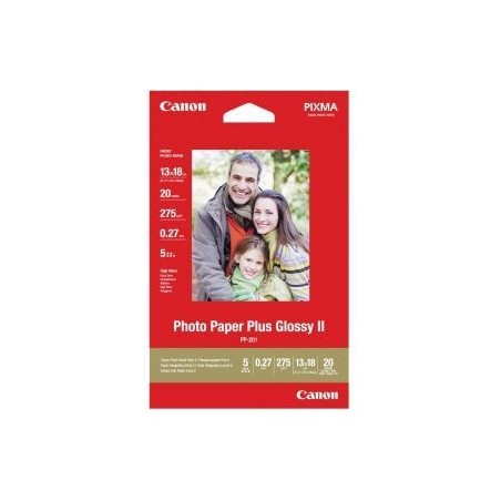 Canon Glossy II PP-201 Fotopapir 130x180 mm - 20 ark kvalitet til fantastiske billeder! 