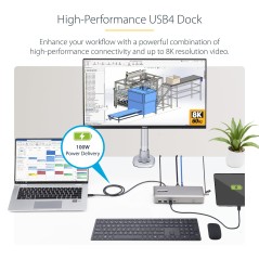 StarTechcom Usb4 Docking Station Usb-C