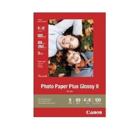 Canon Glossy II PP-201 Fotopapir 100 x 150 mm - Kvalitet til Dine Minder, 50 Ark - Varenr. 4960999484198