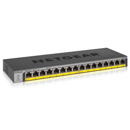 NETGEAR GS116LP Switch 16-porte Gigabit PoE - Effektiv netværksløsning med pålidelig strømforsyning
