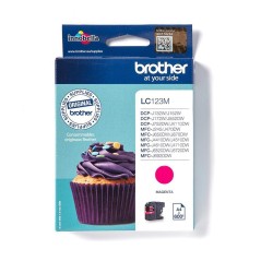 Brother LC 123M Magenta Blæk - 600 Sider - Høj Kvalitet og Skarp Farve!