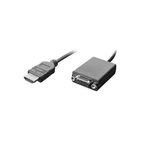 Køb Lenovo Videoadapter HDMI / VGA 20cm Sort - Kvalitet og Praktisk Løsning til Dine Enheder!