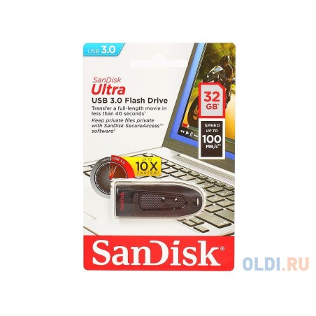 SanDisk Ultra 32GB USB 3.0 - Hurtig, Pålidelig og Smart Lagring i Sort