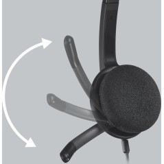 Logitech USB Headset H340 - Komfortabelt Kabling Headset med Fremragende Lydkvalitet - Varenummer: 5099206038844