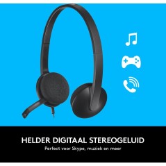 Logitech USB Headset H340 - Komfortabelt Kabling Headset med Fremragende Lydkvalitet - Varenummer: 5099206038844