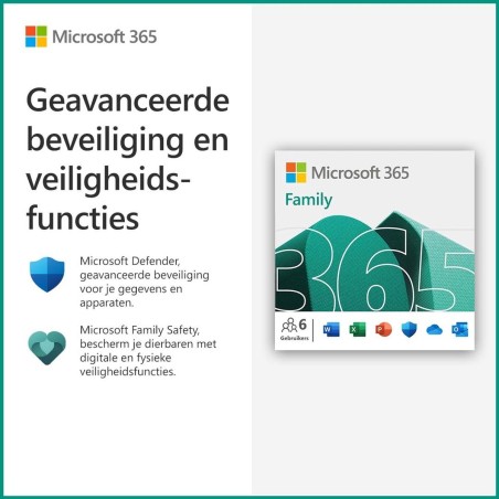 Microsoft 365 Family Licensabonnemet 1 år Op til 6 brugere Windows MacOS