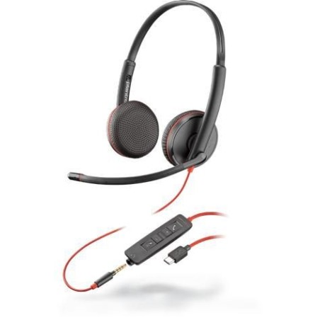 Poly Blackwire C3225 USB-C - Højkvalitets Headset til Professionel Brug | 209751-101