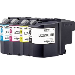 Brother LC 229XL Value-Pack - Sort, Gul, Cyan & Magenta Blæk til Lysende Udskrifter!