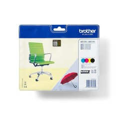 Brother LC 229XL Value-Pack - Sort, Gul, Cyan & Magenta Blæk til Lysende Udskrifter!