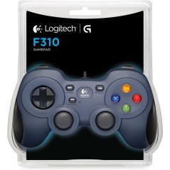 Logitech Gamepad F310 - Perfekt PC Gamepad i Sort & Blå - Optimal Spiloplevelse!