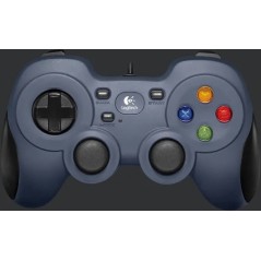 Logitech Gamepad F310 - Perfekt PC Gamepad i Sort & Blå - Optimal Spiloplevelse!