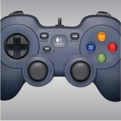 Logitech Gamepad F310 - Perfekt PC Gamepad i Sort & Blå - Optimal Spiloplevelse!