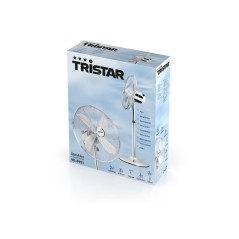 Tristar VE-5951 Kleventilator – Stilfuld Gulvventilator i Sølv til Optimal Luftcirkulation