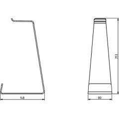 Multibrackets M Headset Holder Monteringssæt - Effektiv Opbevaring til Hovedtelefoner / Headsets | Varenummer: 7350073731893