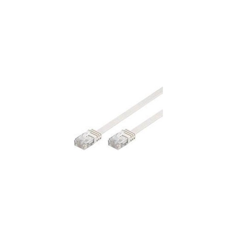 Goobay RJ45 CAT6 Flat U/UTP CU 15m White Goobay RJ45 CAT6 Flat U/UTP CU 15m White