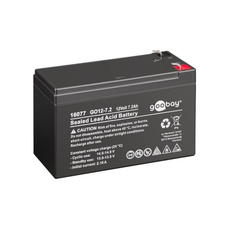 Køb goobay GO12-7.2 Blysyre Batteri 7.2Ah - Pålidelig Energi til Dine Behov! Varenummer: 4040849160776