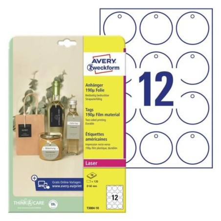 Avery Tags White Non-Adhesive