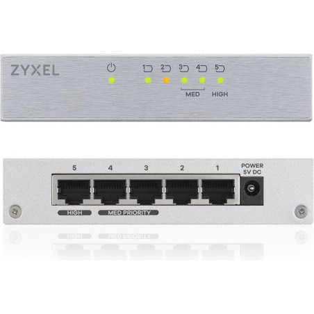 Zyxel GS-105B Switch 5-porte Gigabit - Hurtig og Pålidelig Netværksløsning til Dit Hjem eller Kontor