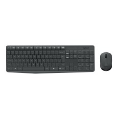 Logitech MK235 Trådløs Tastatur og Mus-sæt - Pan Nordisk, Komfortabel og Præcist Designet til Effektivitet