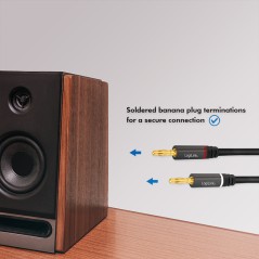 LogiLink Audio cable 2x2 Banana-plug