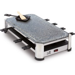 FRITEL SG 2180 Raclette - Elegant Rustfrit Stål & Krom i Sort | Gourmet Oplevelse til Dit Bord!