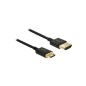 Delock Slim Premium HDMI-kabel med Ethernet 2m Sort