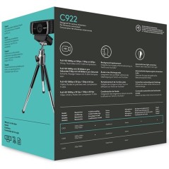 Logitech HD Pro Webcam C922 - Fortrådet webkamera med imponerende billedkvalitet og live streaming-funktioner!