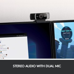 Logitech HD Pro Webcam C922 - Fortrådet webkamera med imponerende billedkvalitet og live streaming-funktioner!