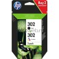 HP 302 Sort Farve (cyan, magenta, gul) Blæk X4D37AE