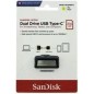 SanDisk Ultra Dual 256GB USB 3.1 / USB-C USB stick Grå Sølv