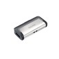 SanDisk Ultra Dual 256GB USB 3.1 / USB-C USB stick Grå Sølv