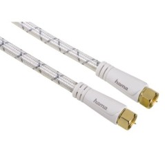 Hama 1 Coaxial Cable 5 M F White
