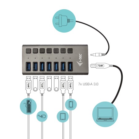 i-tec Usb 30 Charging Hub 7Port