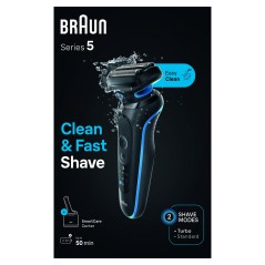 Braun Series 5 52-B7000cc Folie shaver Trimmer Sort - Præcisionsbarbering med Komfort og Stil