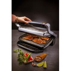 Tefal OptiGrill+ XL GC722D Grill Sølv - Perfekt til Lækre Grillretter og Uimodståelige Smagsoplevelser!